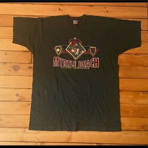 Vintage Myrtle Beach South Carolina T-Shirt XL Made in USA Golf Graphic Distress